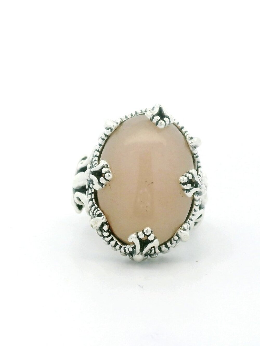 Carolyn Pollack Sterling Pink Stone Cocktail Ring - Size 10